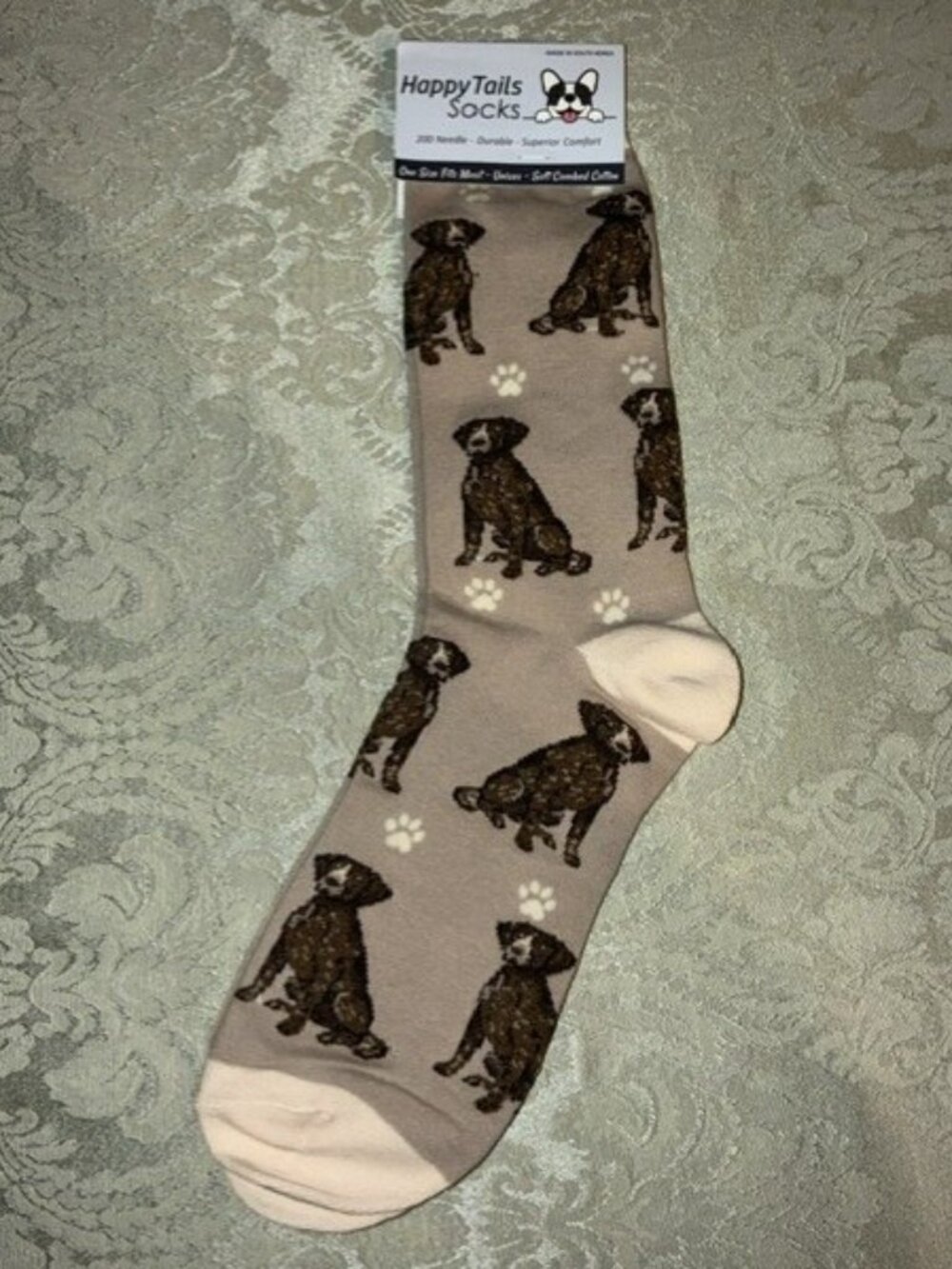 NWT Happy Tails Cotton Blend German Shorthaired Pointer Socks-One Size Fits Most